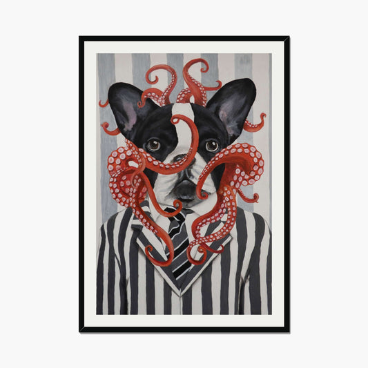FRENCH BULLDOG WITH OCTOPUS | PRINT