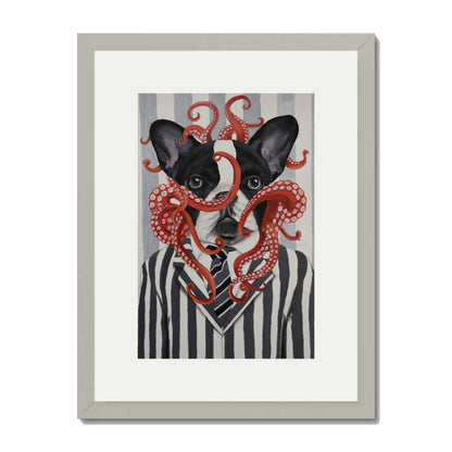 FRENCH BULLDOG WITH OCTOPUS | PRINT