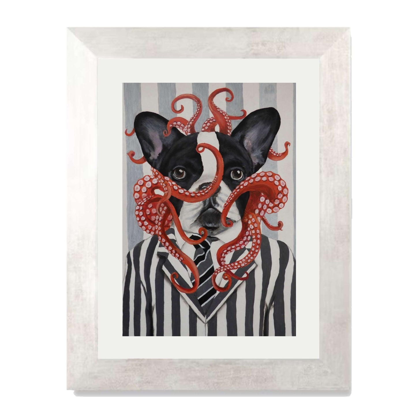 FRENCH BULLDOG WITH OCTOPUS | PRINT