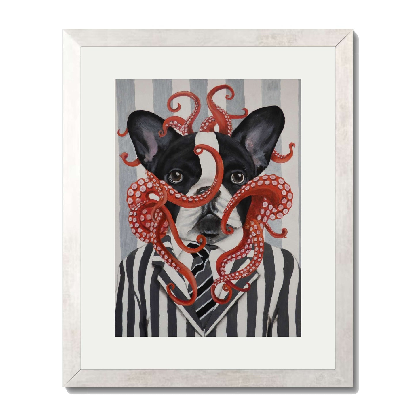 FRENCH BULLDOG WITH OCTOPUS | PRINT