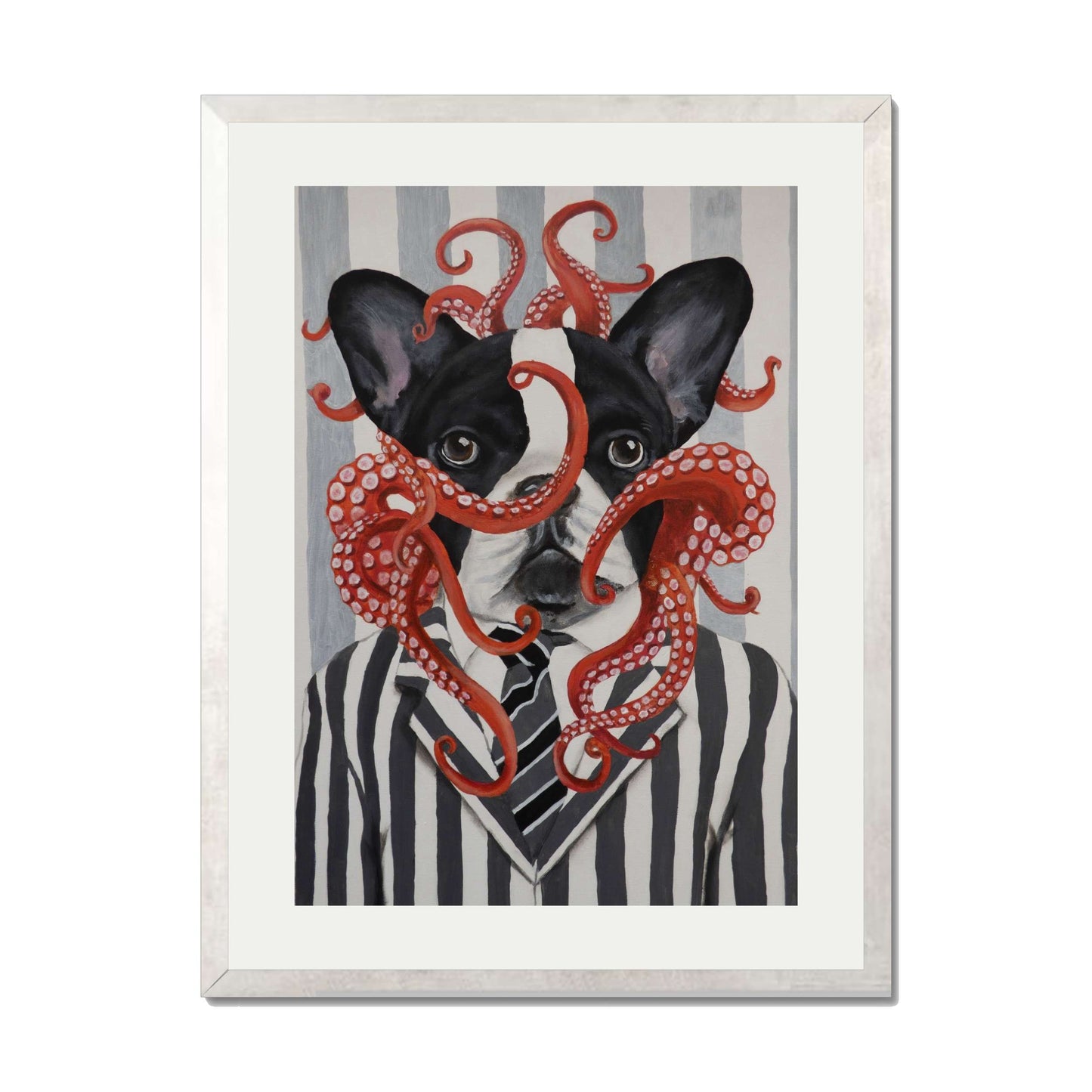 FRENCH BULLDOG WITH OCTOPUS | PRINT