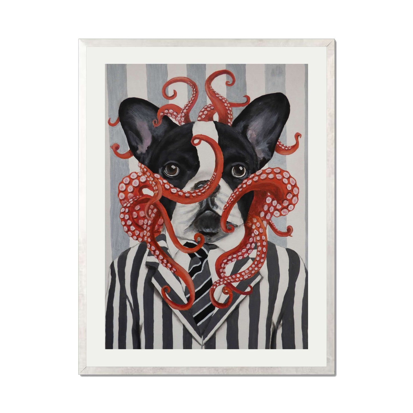 FRENCH BULLDOG WITH OCTOPUS | PRINT