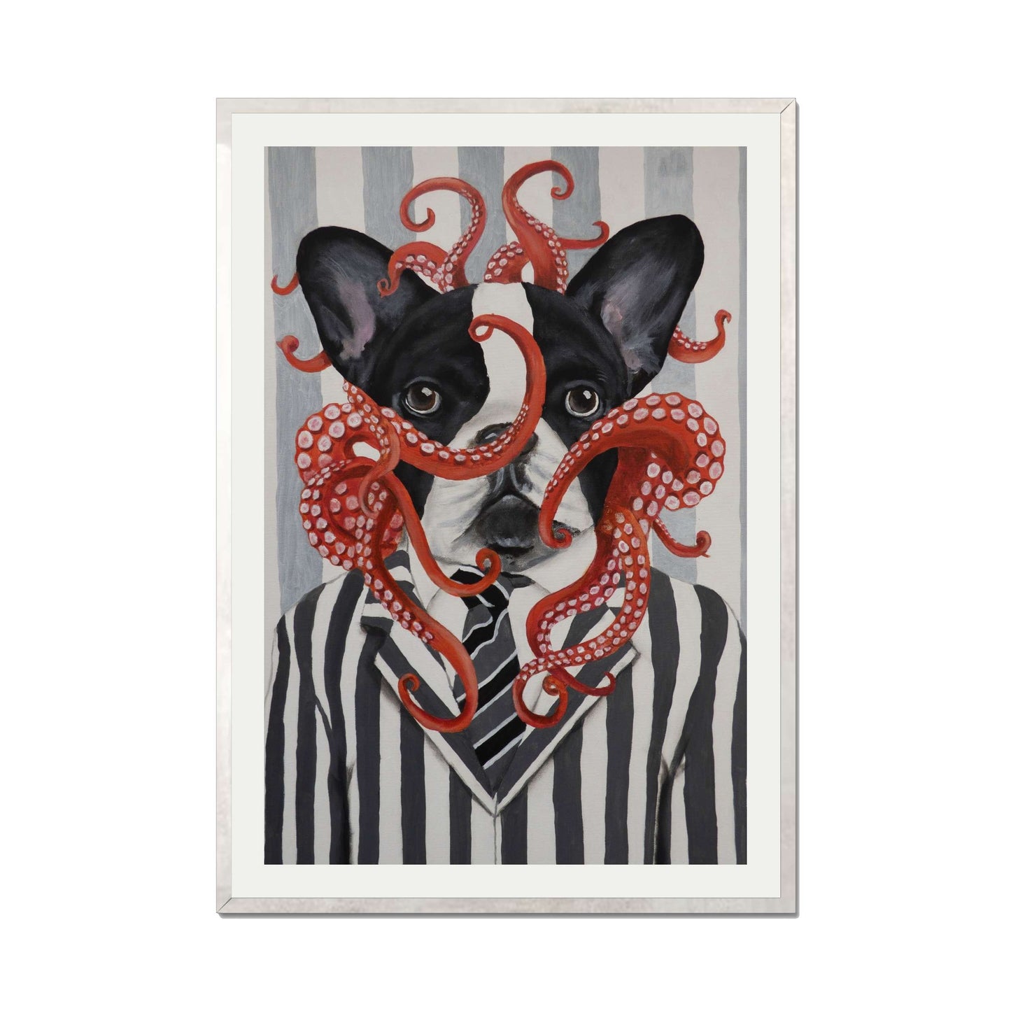 FRENCH BULLDOG WITH OCTOPUS | PRINT