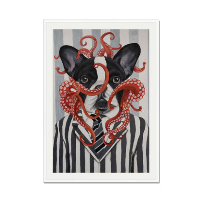 FRENCH BULLDOG WITH OCTOPUS | PRINT
