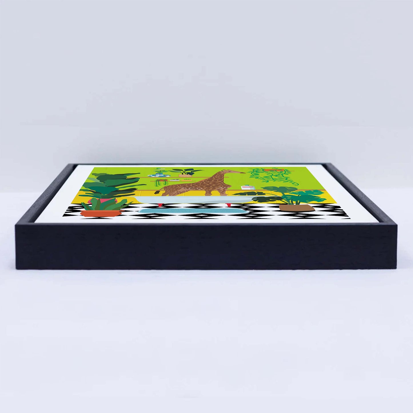 GIRAFFE BATHTIME | CANVAS