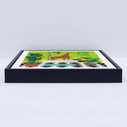 GIRAFFE BATHTIME | CANVAS