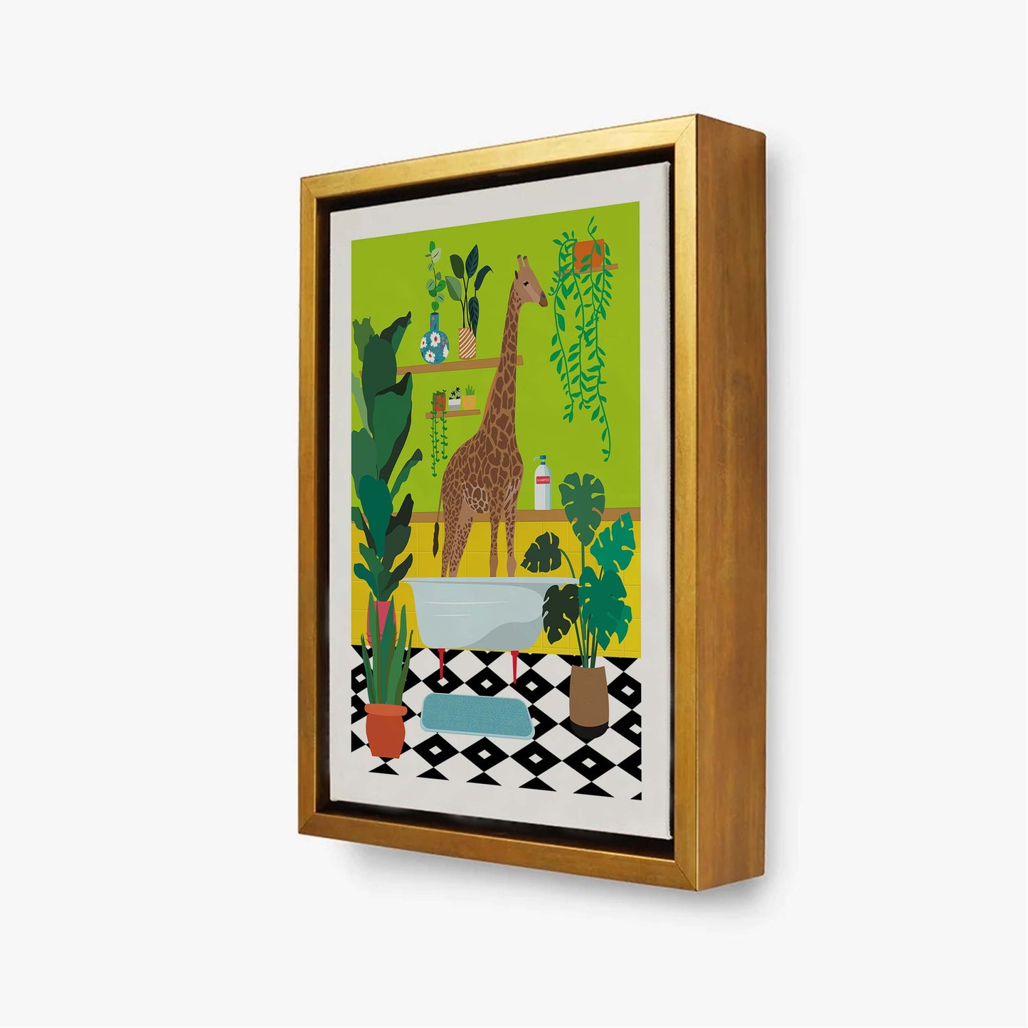 GIRAFFE BATHTIME | CANVAS