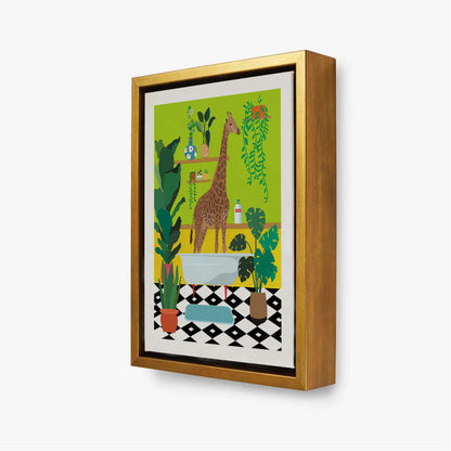 GIRAFFE BATHTIME | CANVAS