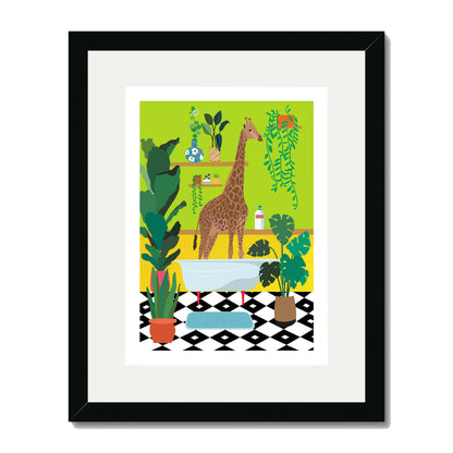 GIRAFFE BATHTIME | PRINT