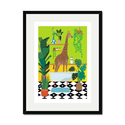 GIRAFFE BATHTIME | PRINT