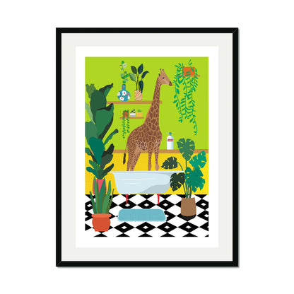 GIRAFFE BATHTIME | PRINT