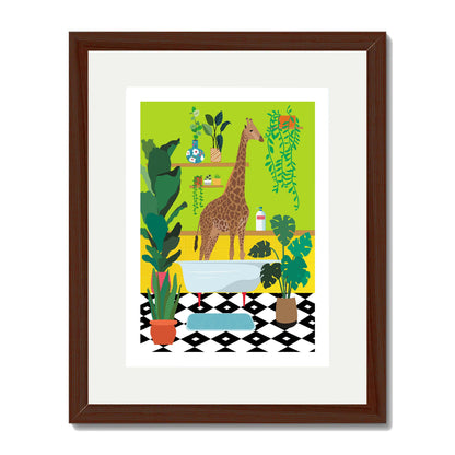 GIRAFFE BATHTIME | PRINT