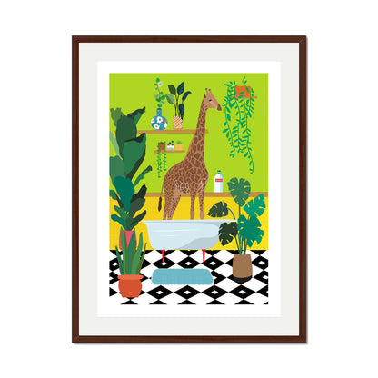 GIRAFFE BATHTIME | PRINT