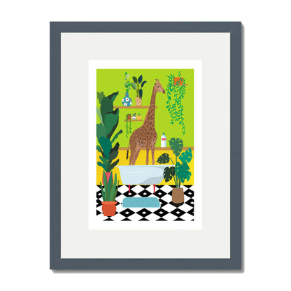 GIRAFFE BATHTIME | PRINT