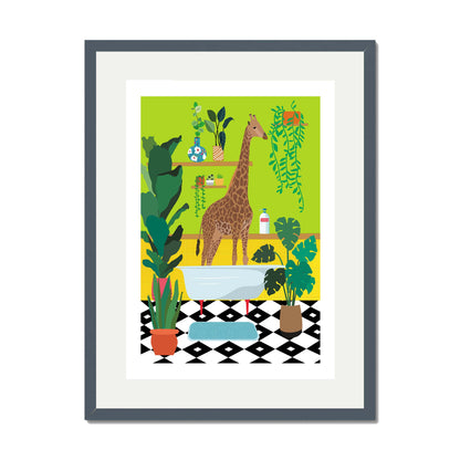 GIRAFFE BATHTIME | PRINT