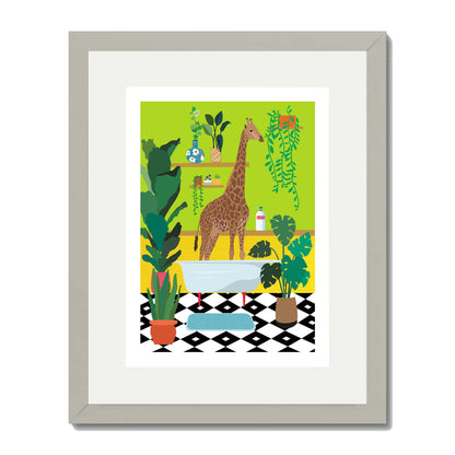 GIRAFFE BATHTIME | PRINT