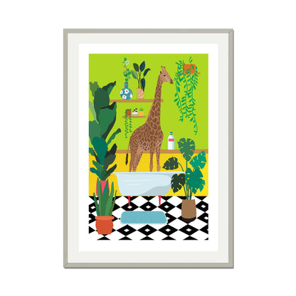 GIRAFFE BATHTIME | PRINT