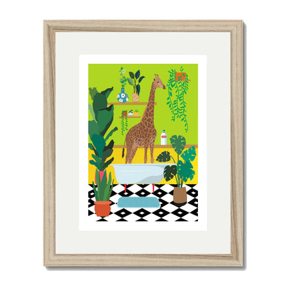 GIRAFFE BATHTIME | PRINT