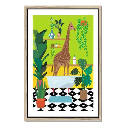 GIRAFFE BATHTIME | CANVAS