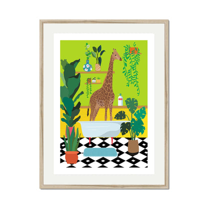 GIRAFFE BATHTIME | PRINT