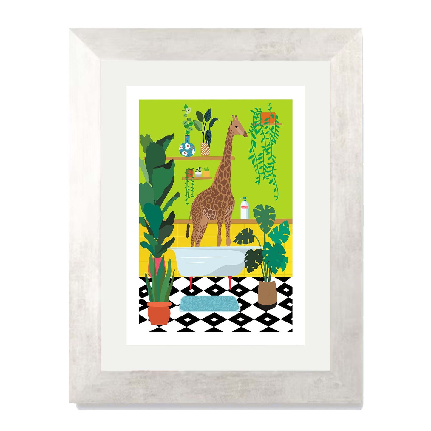 GIRAFFE BATHTIME | PRINT