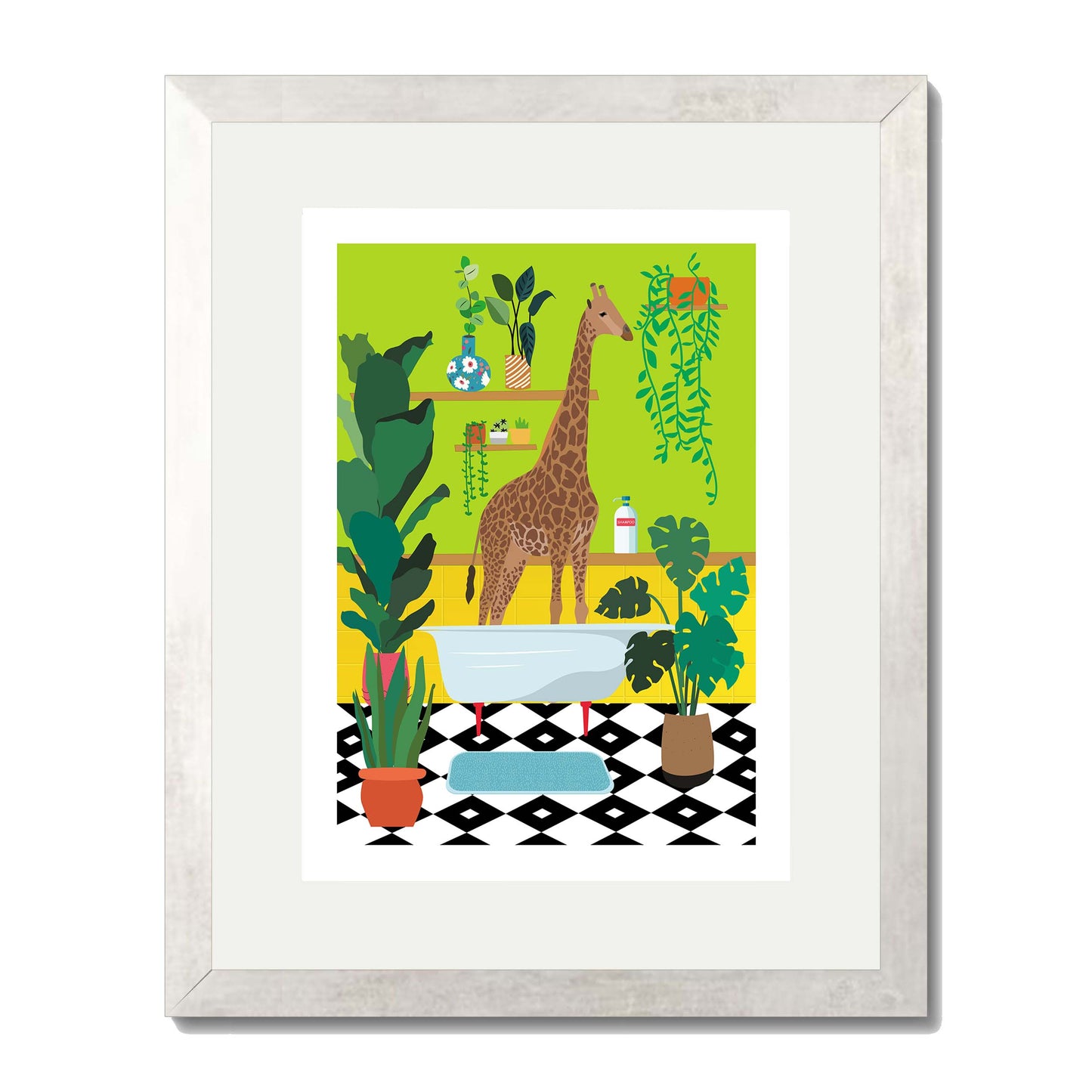 GIRAFFE BATHTIME | PRINT