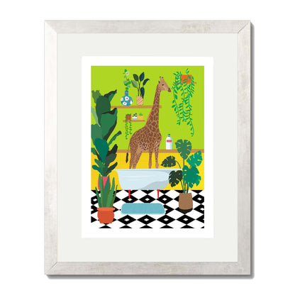 GIRAFFE BATHTIME | PRINT