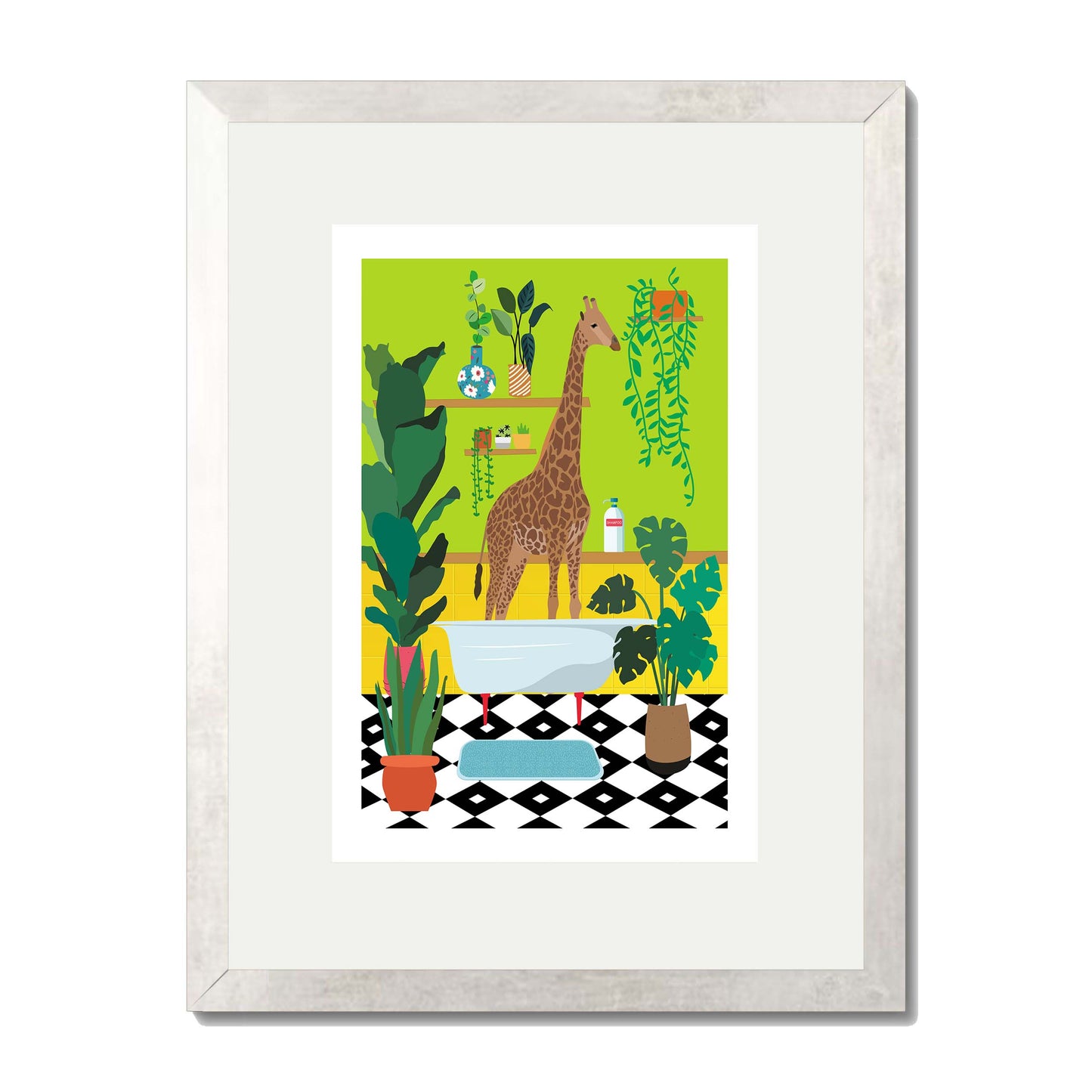 GIRAFFE BATHTIME | PRINT