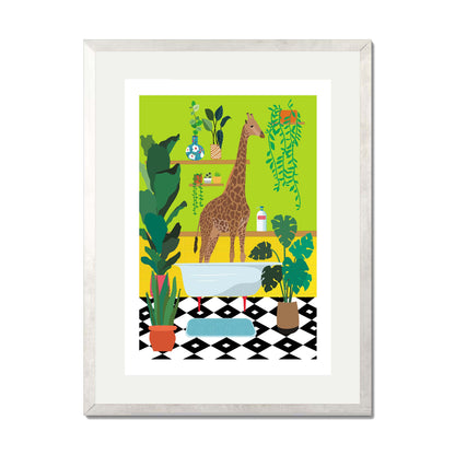 GIRAFFE BATHTIME | PRINT