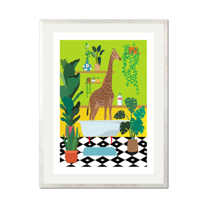 GIRAFFE BATHTIME | PRINT