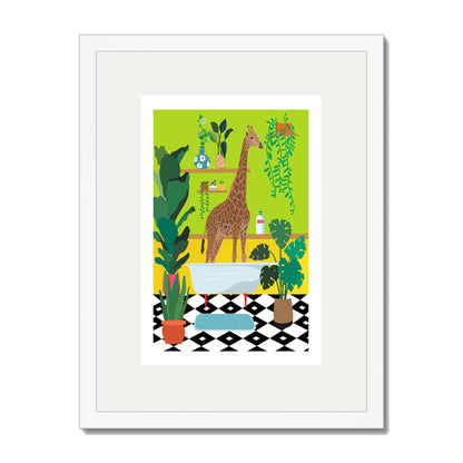 GIRAFFE BATHTIME | PRINT