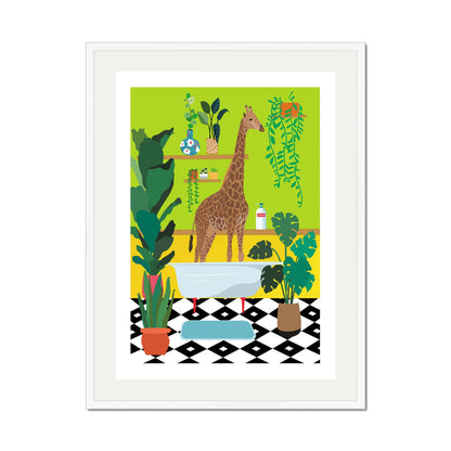 GIRAFFE BATHTIME | PRINT