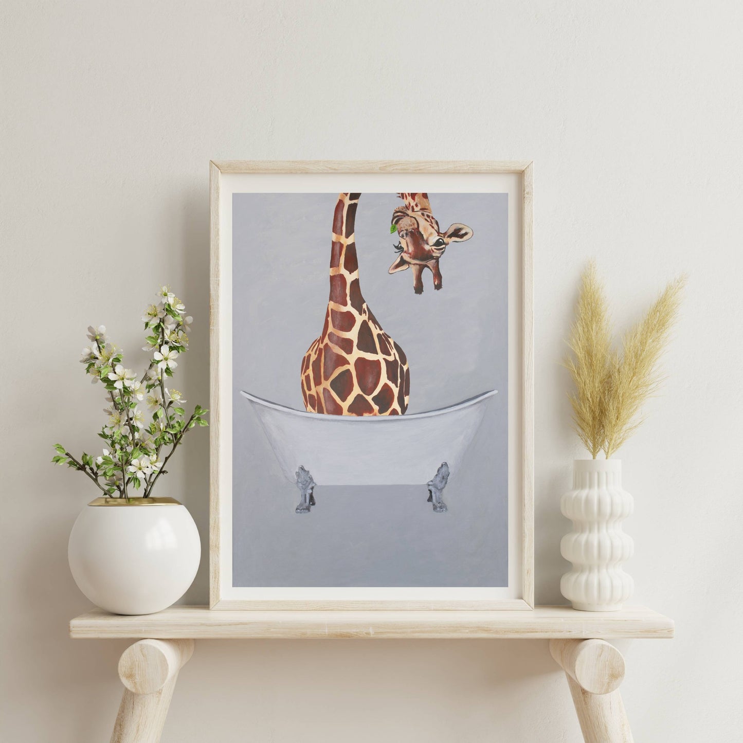 GIRAFFE IN BATHTUB | PRINT