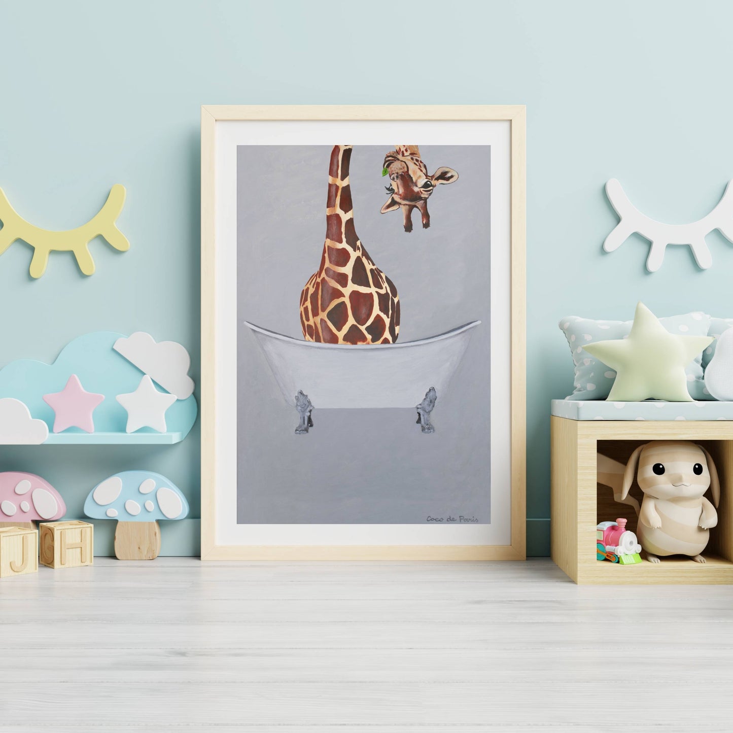 GIRAFFE IN BATHTUB | PRINT