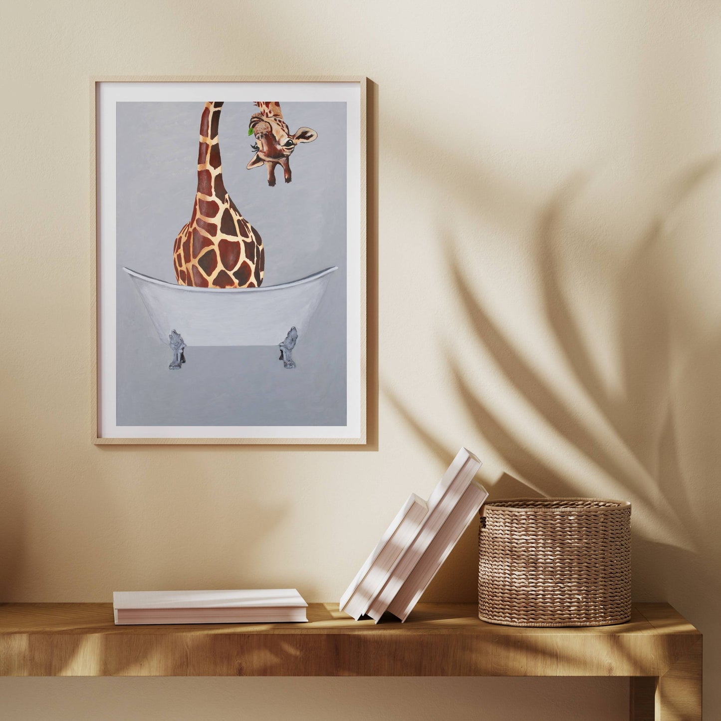 GIRAFFE IN BATHTUB | PRINT