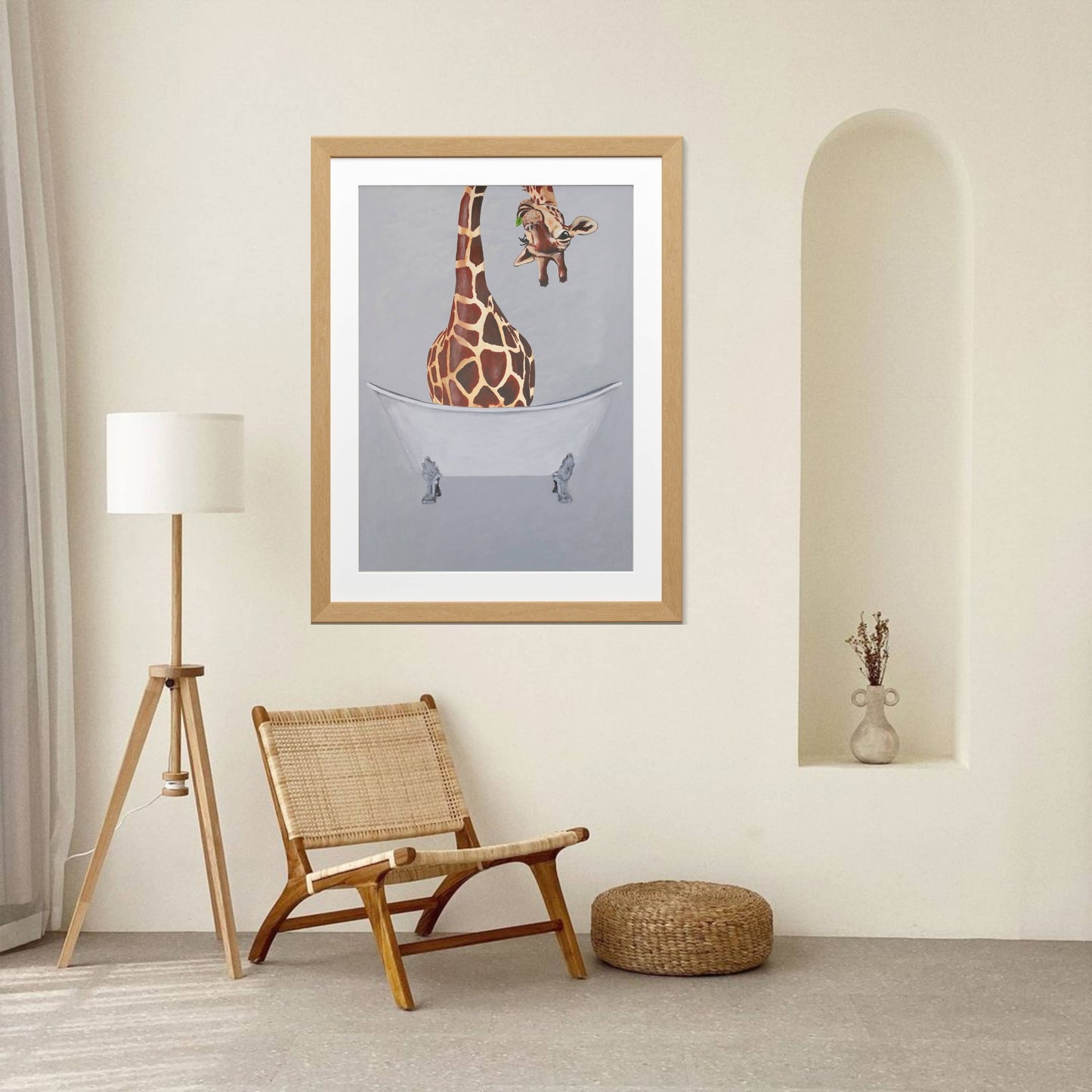 GIRAFFE IN BATHTUB | PRINT