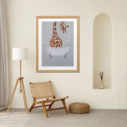 GIRAFFE IN BATHTUB | PRINT