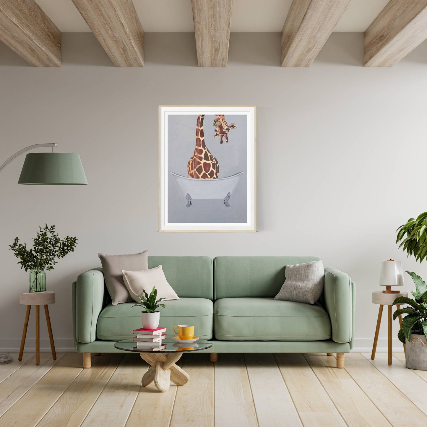 GIRAFFE IN BATHTUB | PRINT