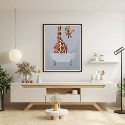 GIRAFFE IN BATHTUB | PRINT