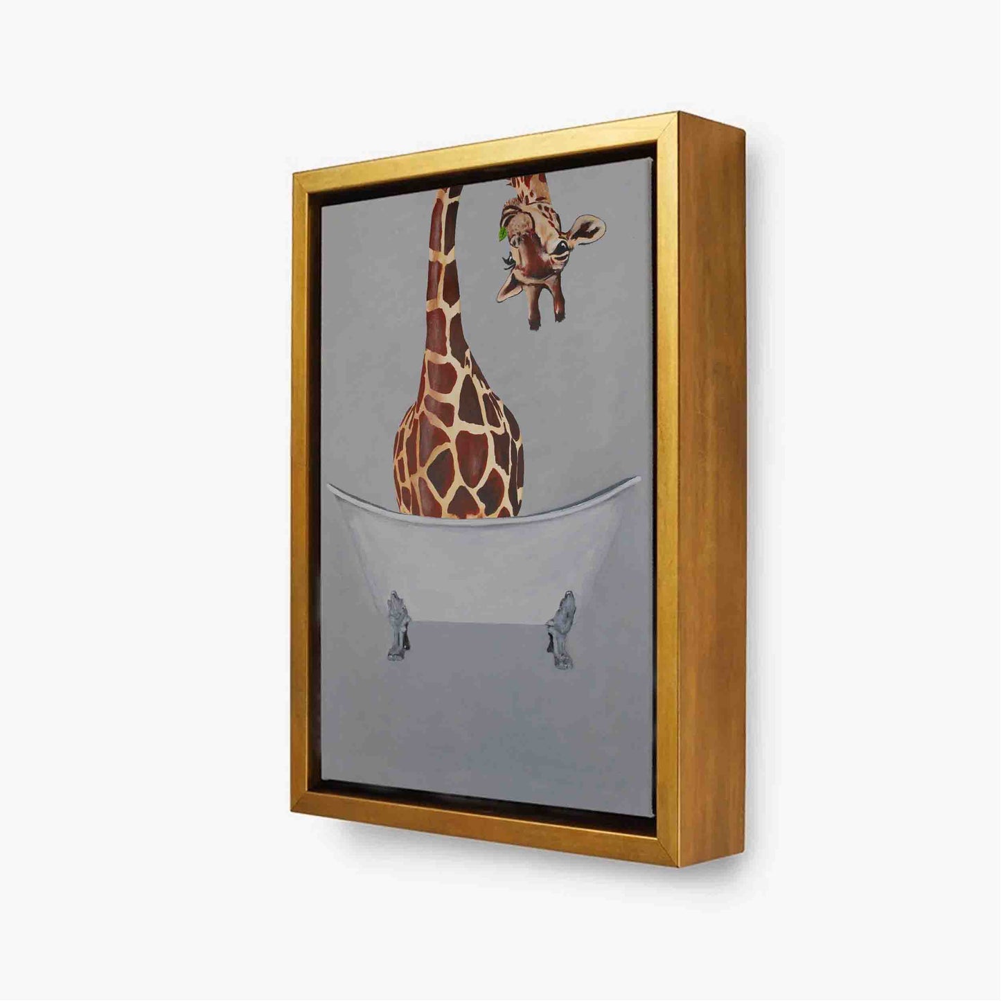 GIRAFFE IN BATHTUB | CANVAS