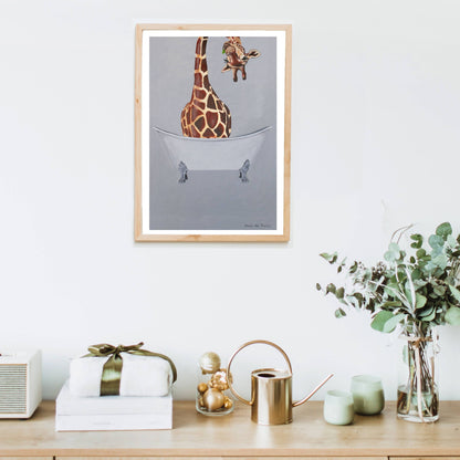 GIRAFFE IN BATHTUB | PRINT