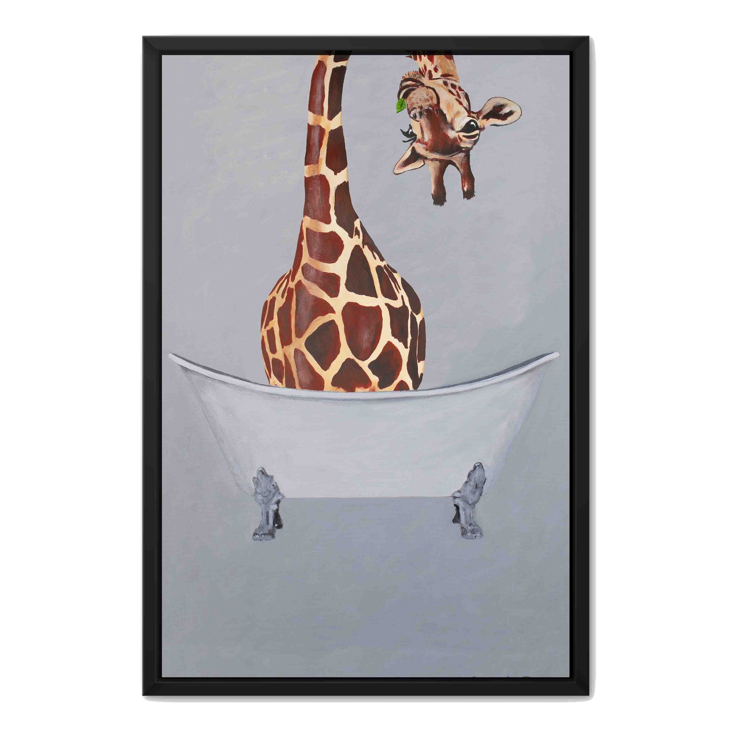 GIRAFFE IN BATHTUB | CANVAS