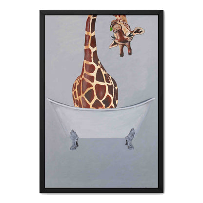 GIRAFFE IN BATHTUB | CANVAS