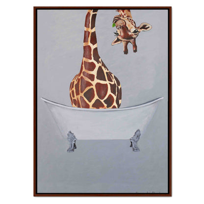 GIRAFFE IN BATHTUB | CANVAS