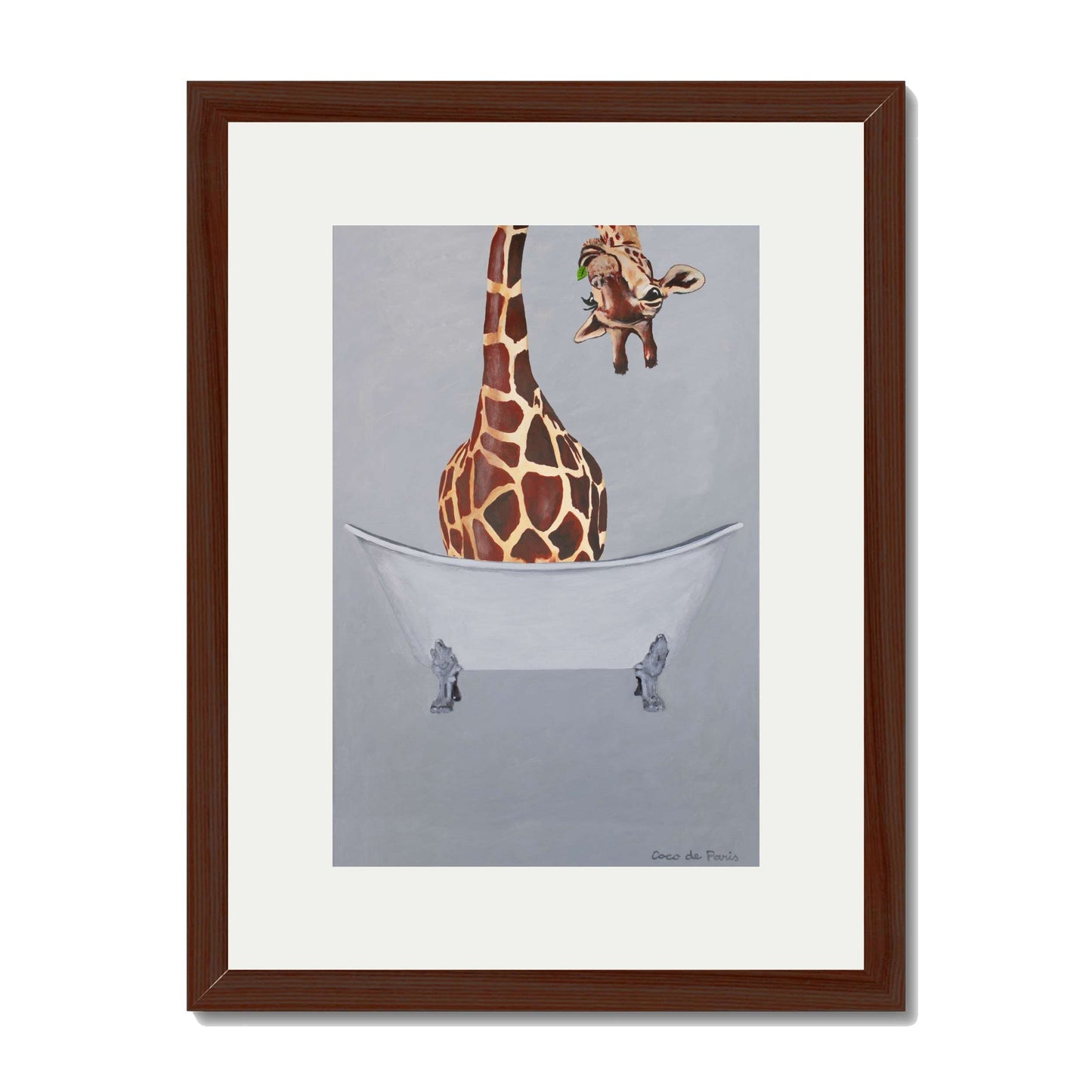 GIRAFFE IN BATHTUB | PRINT
