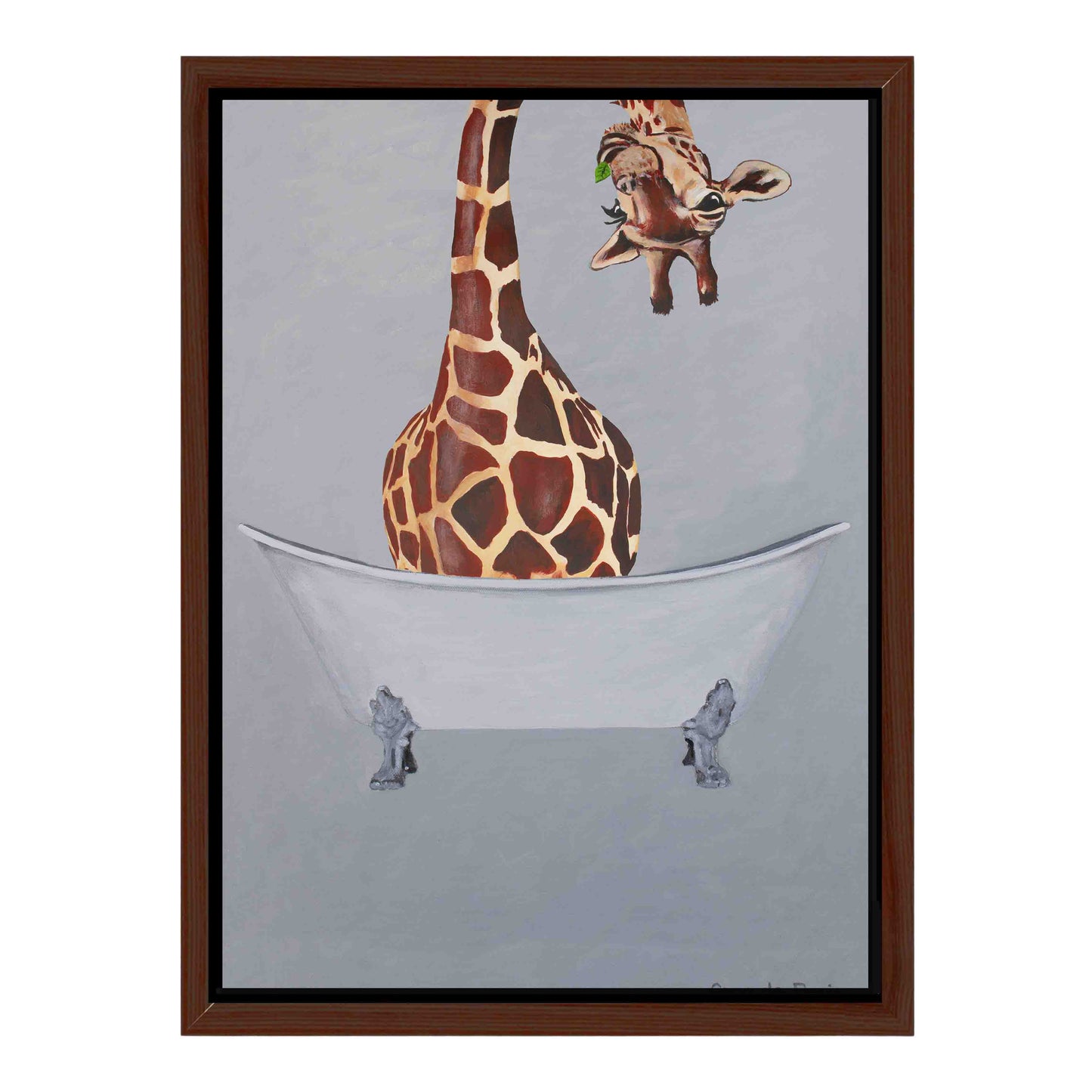 GIRAFFE IN BATHTUB | CANVAS