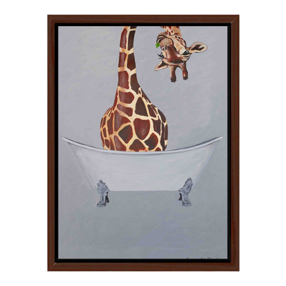 GIRAFFE IN BATHTUB | CANVAS