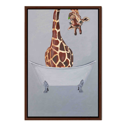 GIRAFFE IN BATHTUB | CANVAS