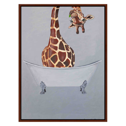 GIRAFFE IN BATHTUB | CANVAS