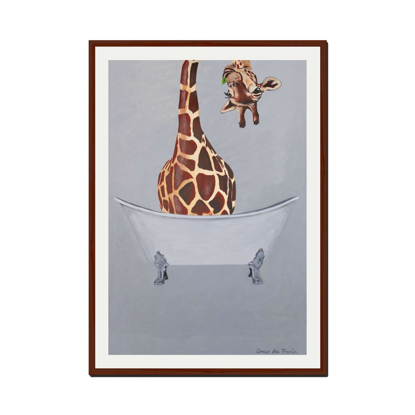 GIRAFFE IN BATHTUB | PRINT